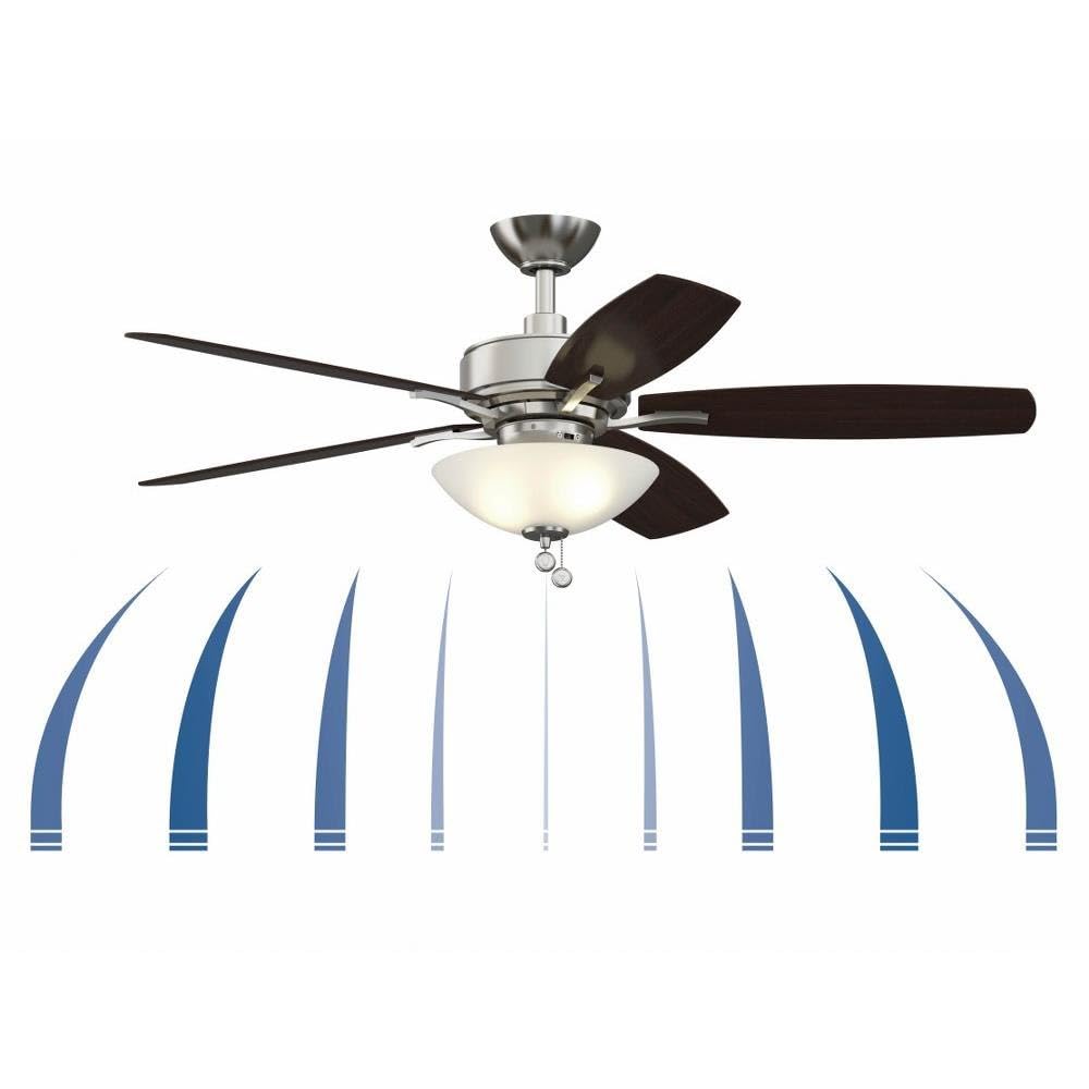 Fanimation Aire Deluxe 52 inch Indoor Ceiling Fan with LED Light Kit (Brushed Nickel) - Image 7