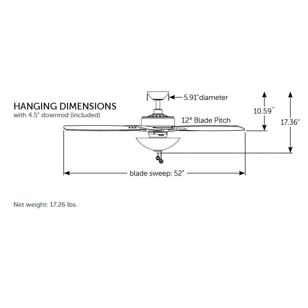 Fanimation Aire Deluxe 52 inch Indoor Ceiling Fan with LED Light Kit (Brushed Nickel) - Image 8