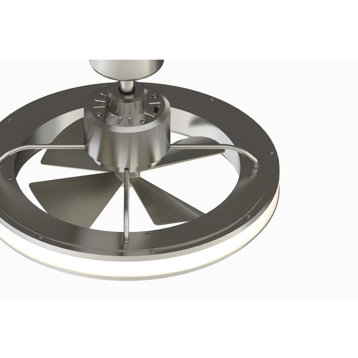 Fanimation Gleam 16 inch Indoor/Outdoor Ceiling Fan with LED Light Kit - Brushed Nickel - Image 4