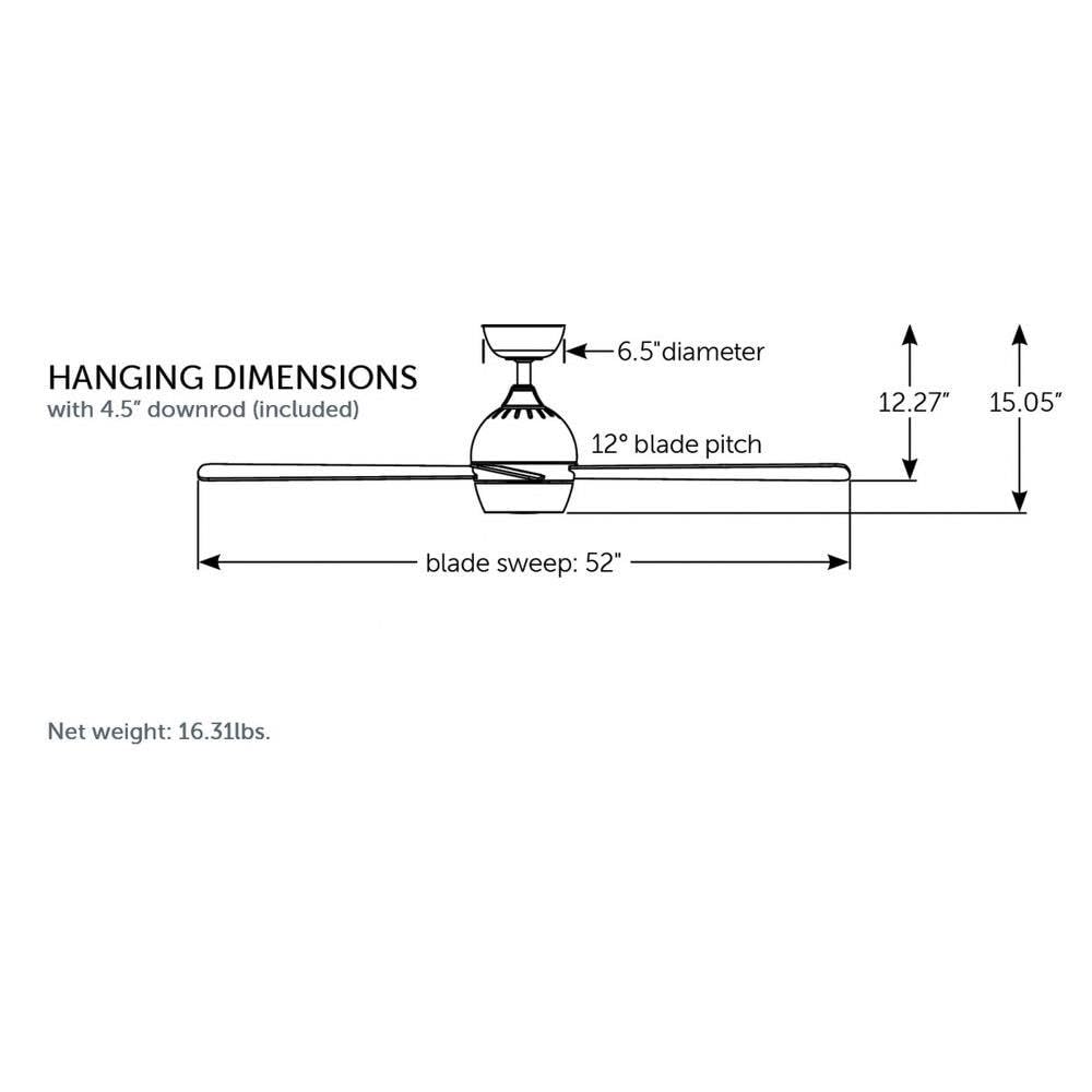 Fanimation Kwad 52 inch Indoor Ceiling Fan with LED Light Kit - Black - Image 3