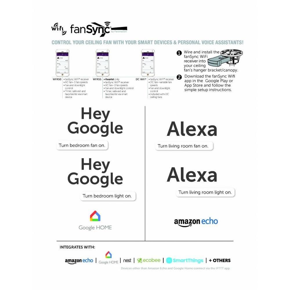 Fanimation Kute 52 inch Indoor/Outdoor Ceiling Fan - Antique Graphite with Light Oak blades - Image 5