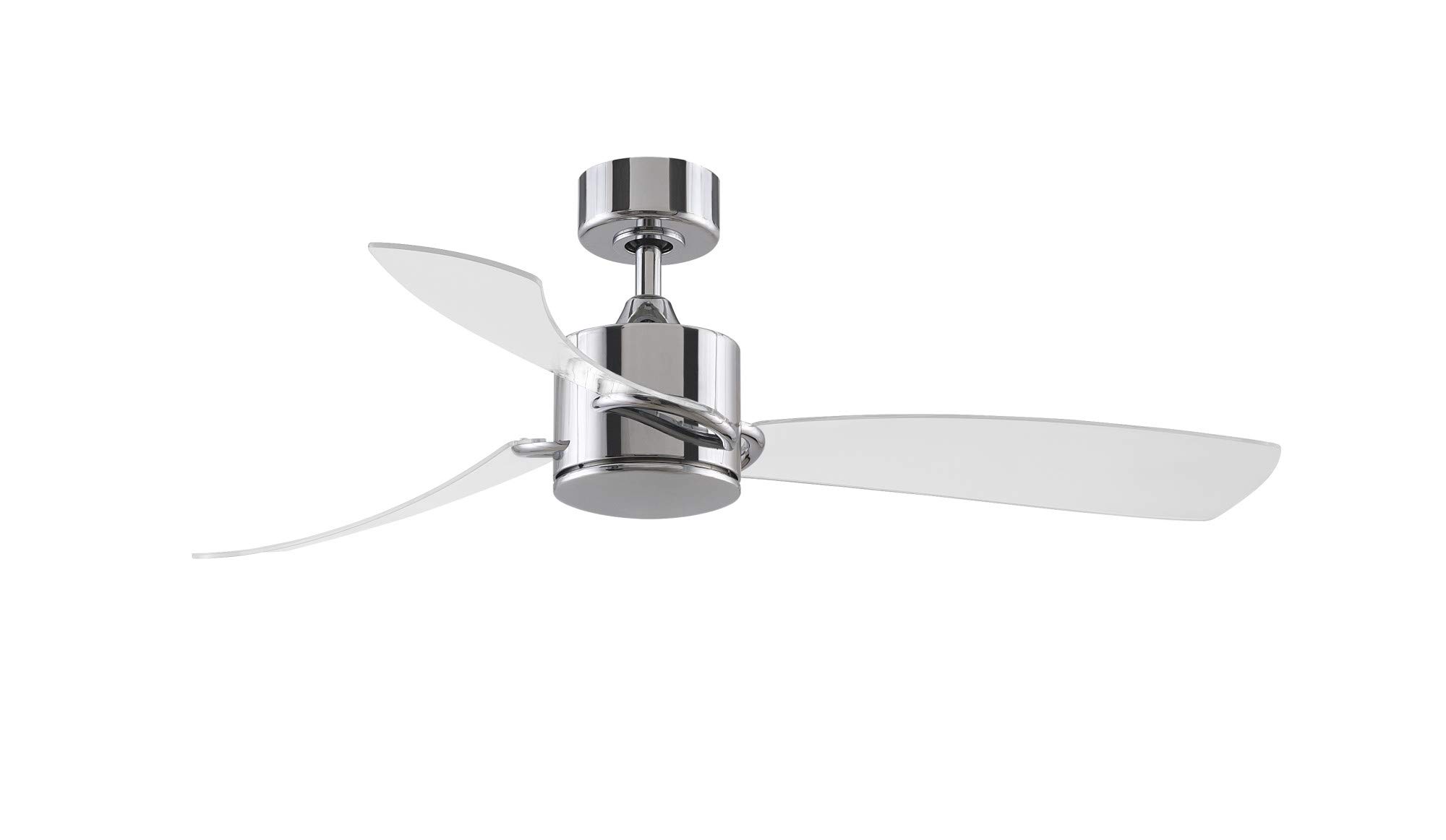 Fanimation SculptAire 52 inch Indoor/Outdoor Ceiling Fan with LED Light Kit - Chrome with Clear blades - Image 3