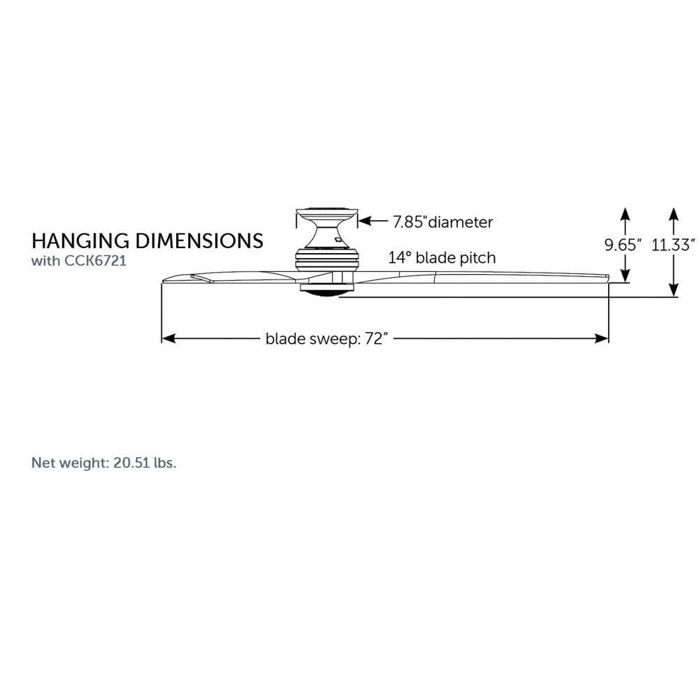 Fanimation Spitfire DC Custom 64 inch Indoor/Outdoor Ceiling Fan with LED CCT Select Light Kit - Antique Graphite with Black blades - Image 3