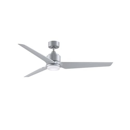 Fanimation TriAire Custom - 3 Blade Ceiling Fan with Light Kit - 14.62 Inches Tall and 60 Inches Wide, Silver Finish - Silver Blade Color - Image 3